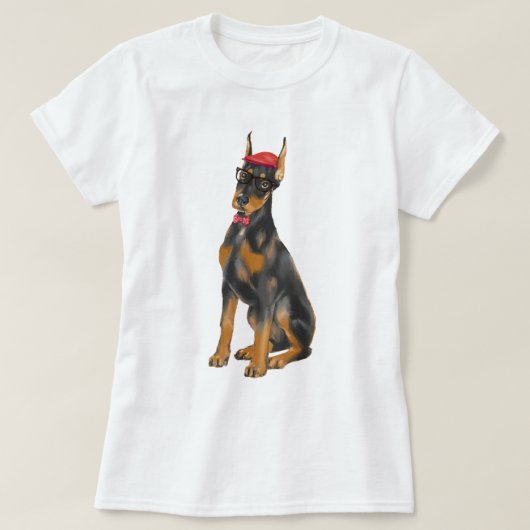 Angesagter Doberman Pinscher Dog T-Shirt (Design vorne)