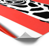 Angesagter Giraffenstift Zeichnend, Roter Stift Hi Poster (Ecke)