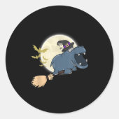 Angesagter Hexenhutrottfahrer-Zoo-Tiervorrat Runder Aufkleber (Vorderseite)