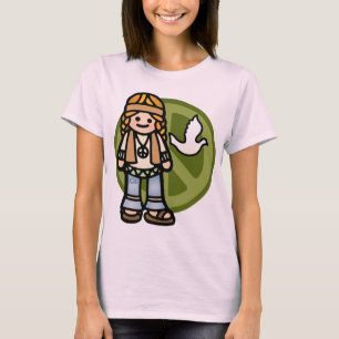 angesagter Hippy. T-Shirt