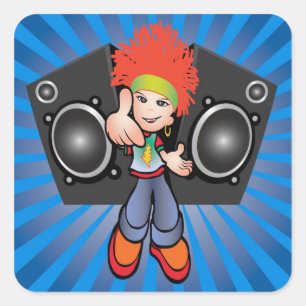 angesagter Hopfenaufkleber Quadratischer Aufkleber