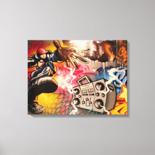 Angesagter HopfenBoombox Graffiti Leinwanddruck