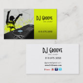 Angesagter Hopfendiskjockey-Disc-Jockey - Visitenkarte (Vorne/Hinten)