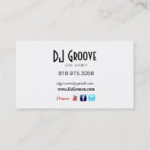 Angesagter Hopfendiskjockey-Disc-Jockey - Visitenkarte (Rückseite)