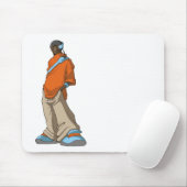 Angesagter Hopfenkopfhörer-Mann Mousepad (Mit Mouse)
