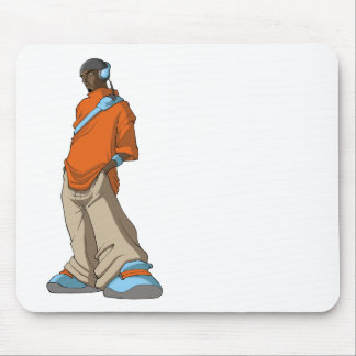 Angesagter Hopfenkopfhörer-Mann Mousepad