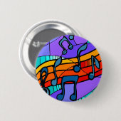 Angesagter Hopfenmusik-Knopf Button (Vorne & Hinten)