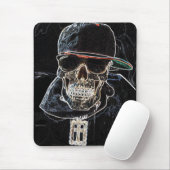 Angesagter Hopfenneonschädel Mousepad (Mit Mouse)