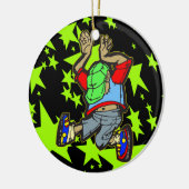 Angesagter Hopfentanz Keramikornament (Links)