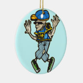 Angesagter Hopfentänzer Keramik Ornament (Rechts)