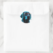 Angesagter Hund mit Sonnenbrille Runder Aufkleber (Tasche)