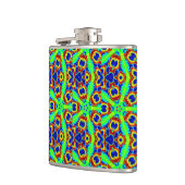 angesagter Kolben mit grünen Sternen Flachmann (Links)