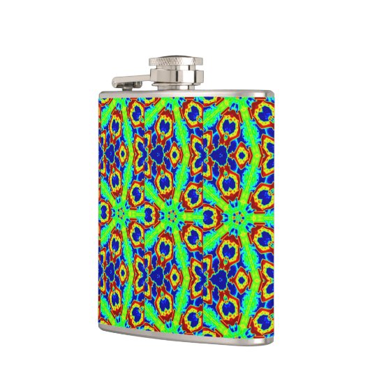 angesagter Kolben mit grünen Sternen Flachmann (Links)