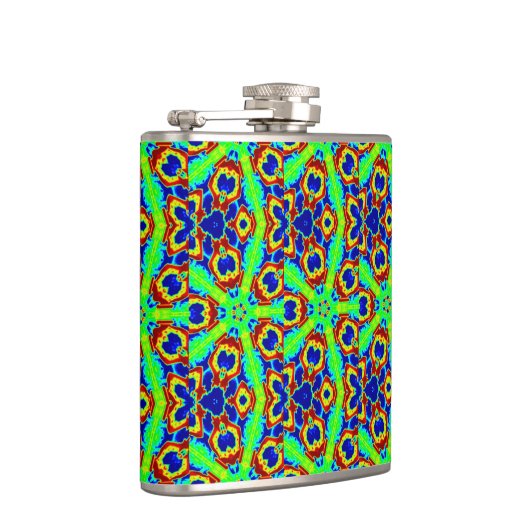 angesagter Kolben mit grünen Sternen Flachmann (Rechts)