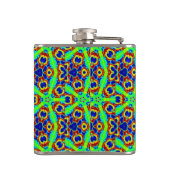 angesagter Kolben mit grünen Sternen Flachmann (Rückseite)