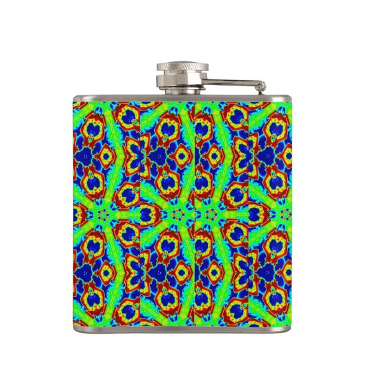 angesagter Kolben mit grünen Sternen Flachmann (Rückseite)