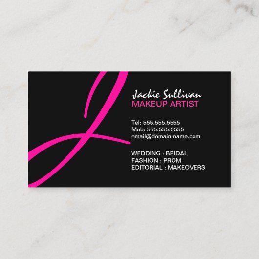 Angesagter Make-upkünstler Visitenkarte (Rückseite)
