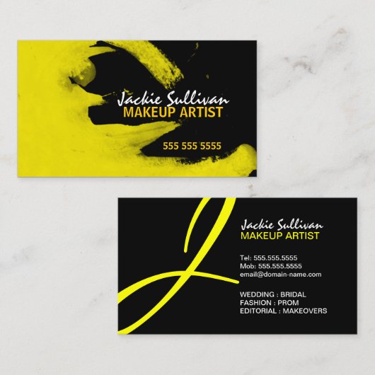Angesagter Make-upkünstler Visitenkarte (Vorne/Hinten)