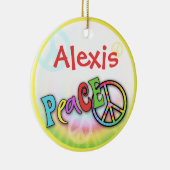 Angesagter Regenbogen FRIEDENSpersonalisierte Keramikornament (Rechts)
