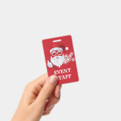 Angesagter Santa Claus Papercut-Mitarbeiter Ausweis (Handheld)