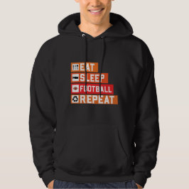Angesagter Schlaf Fußball Wiederholung einfache Tr Hoodie