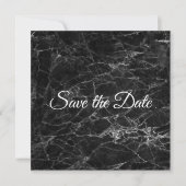 Angesagter schwarzer Marmor Save the Date (Vorderseite)