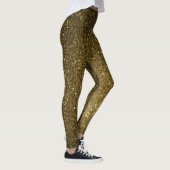 Angesagter sexy Hintern Golden Black Glitzer Leggi Leggings (Rechts)
