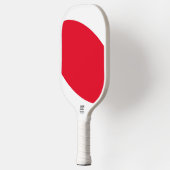 Angesagter Spaß Coole Lila Kurven auf Weiß Pickleball Schläger (Links)