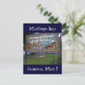 angesagter Stripjamaica Postkarte (Stehend Vorderseite)