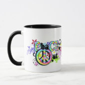 Angesagter und Groovy Frieden HERAUS Tasse (Links)