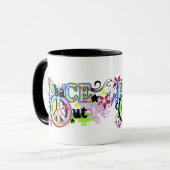 Angesagter und Groovy Frieden HERAUS Tasse (Vorderseite Links)