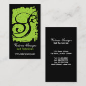 Angesagter und mutiger MonogrammGrunge Visitenkarte (Vorne/Hinten)