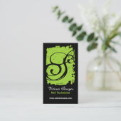 Angesagter und mutiger MonogrammGrunge Visitenkarte (Stehend Vorderseite)