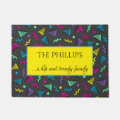 Angesagter und trendiger 80er Style Retro Empfang Fußmatte (Vorderseite)