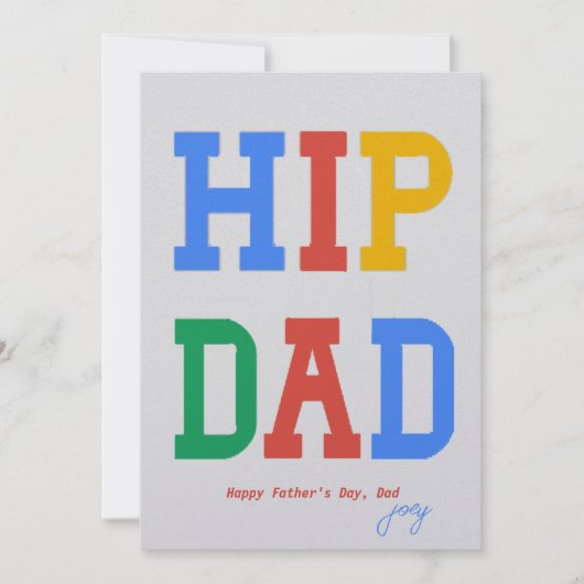 Angesagter Vater, Personalisierte Vatertagskarte f Einladung (Vorderseite)