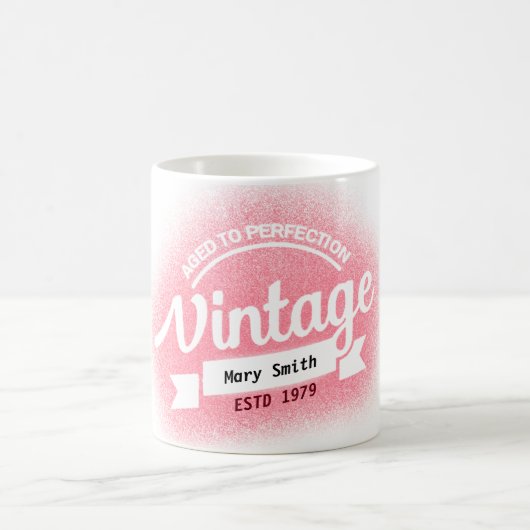 angesagter Vintager Geburtstag bis zur Perfektion Kaffeetasse (Mittel)