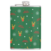 Angesagter Weihnachtsfass Flachmann (Vorderseite)