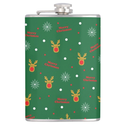 Angesagter Weihnachtsfass Flachmann (Vorderseite)