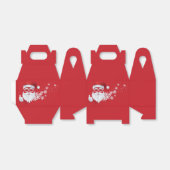 Angesagter Weihnachtsmann Papercut am Roten Weihna Geschenkschachtel (Ungefaltet)