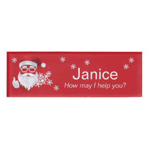 Angesagter Weihnachtsmann Papercut am Roten Weihna Namenschild