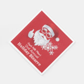 Angesagter Weihnachtsmann Papercut am Roten Weihna Serviette (Ecke)