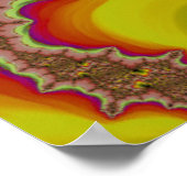 Angesagtes 60er Groovy Psychedelic Fraktal Abstrak Poster (Ecke)