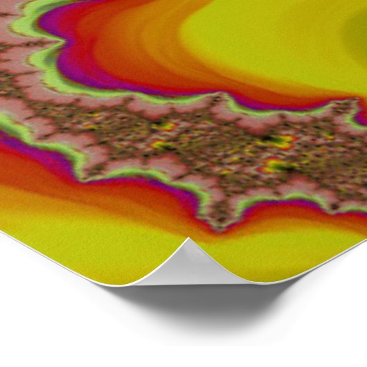 Angesagtes 60er Groovy Psychedelic Fraktal Abstrak Poster (Ecke)