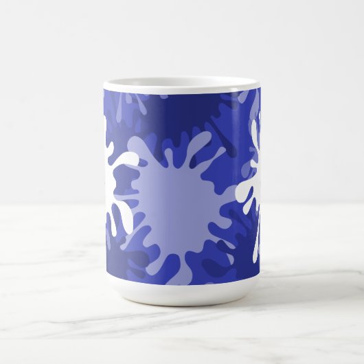 Angesagtes Abstraktes blaues Malermotiv Spritzer T Kaffeetasse (Mittel)
