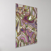 Angesagtes Abstraktes Wavy Lines Gold Mosaik Art M Foliendrucke (Ablage )