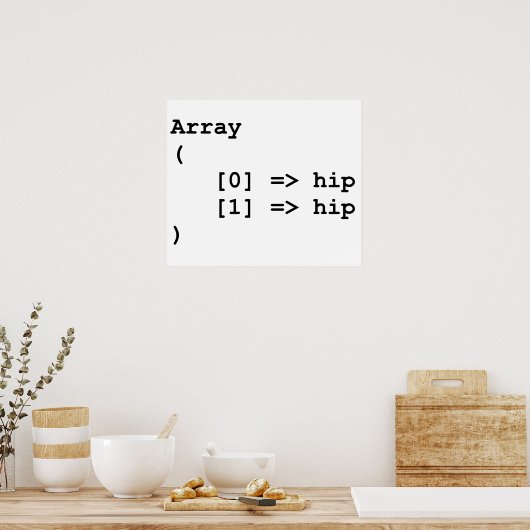 Angesagtes Angesagt-Hooray-Programmierarray Poster (Küche)