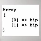 Angesagtes Angesagt-Hooray-Programmierarray Poster (Vorne)