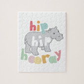 Angesagtes Angesagtes Hooray Gray Hippo Zeichnend  Puzzle (Vertikal)