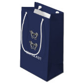 Angesagtes angesagtes Hooray lustiges Kleine Geschenktüte (Rückseite Schrägansicht)