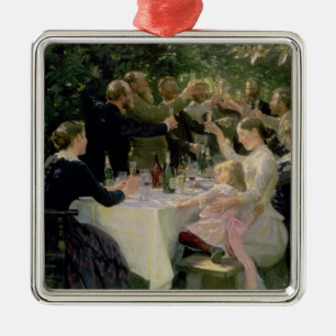 Angesagtes angesagtes Hurrah! Das Party der Silbernes Ornament